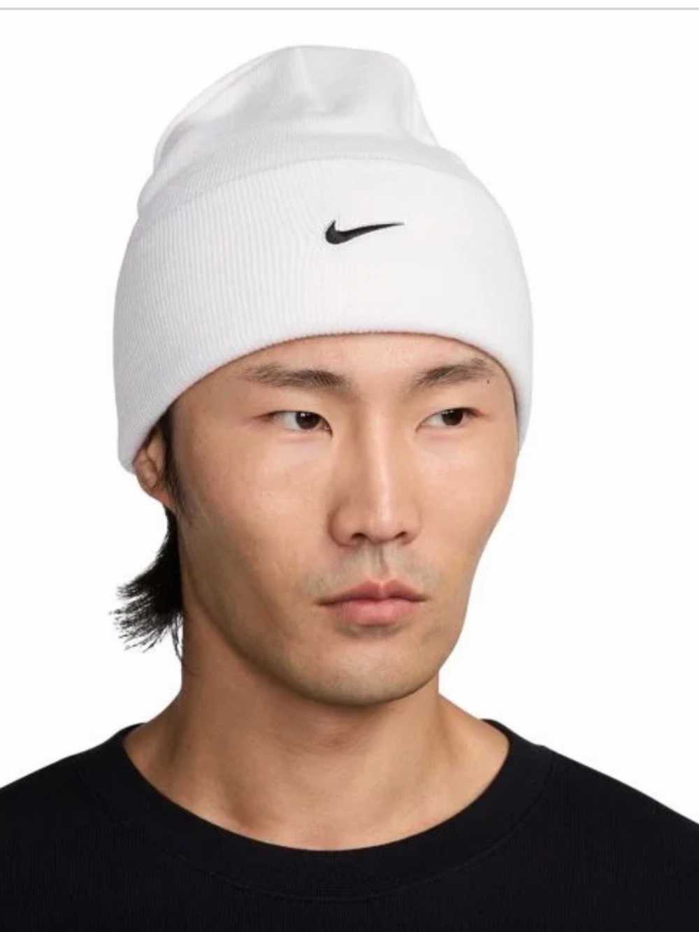 Nike Unisex Sportswear Peak Futura Beanie. Soft White/Black Logo. New with Tags